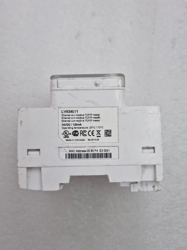 SCHNEIDER ELECTRIC LV434011 ETHERNET COM MODBUS TCP/IP MASTER 24VDC LV434011